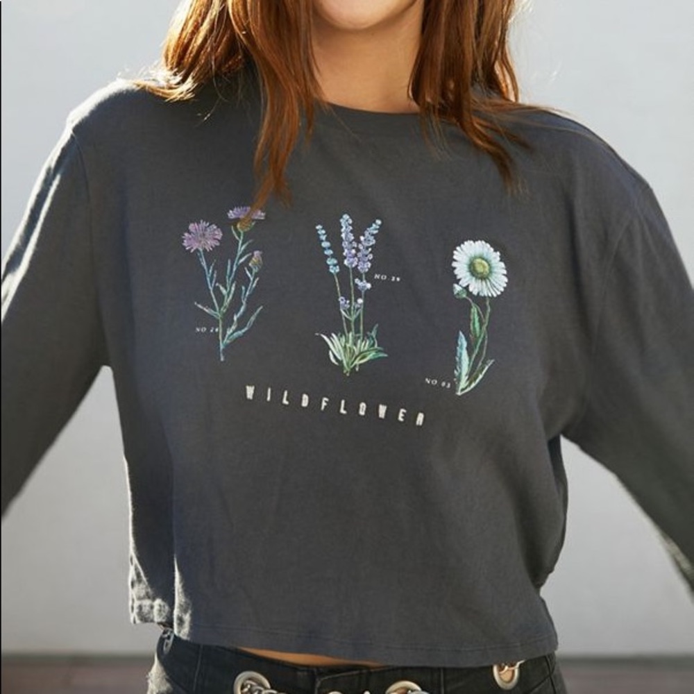 Urban Outfitters Wildflower Embroidered Shirt